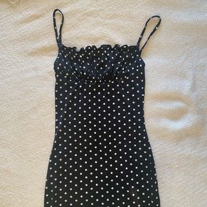 XSmall black and white polka dot dress